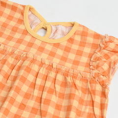 GEORGE ORANGE GINGHAM DRESS
