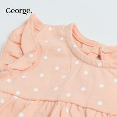 GEORGE ORANGE SMALL DOTTED FROCK