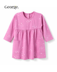 GEORGE PINK HEARTS PATTERN COTTON DRESS