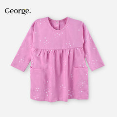 GEORGE PINK HEARTS PATTERN COTTON DRESS