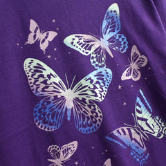GEORGE PURPLE BUTTERFLY LONG SLEEVE T-SHIRT