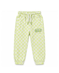 GIRLS LIME GREEN CHECKETED HOODIE & JOGGER SET