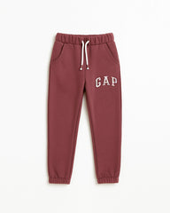 GIRLS MAROON FLEECE HOODED SWEATSHIRT & JOGGER SET