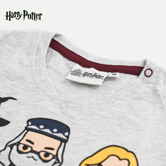 HARRY POTTER LIGHT GREY PRINTED T-SHIRT