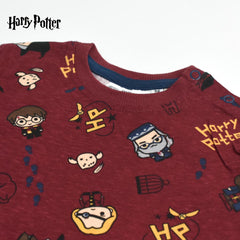 HARRY POTTER MAROON PRONTED T-SHIRT