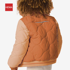 HEMA ORANGE TWO TONE BOMBER JACKET