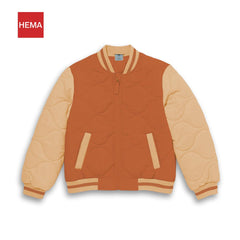 HEMA ORANGE TWO TONE BOMBER JACKET