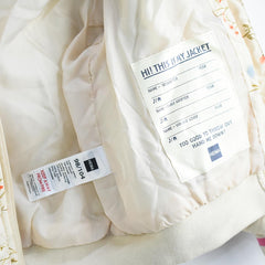 HEMA OFF WHITE FLORAL BOMBER JACKET