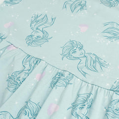 H&M AQUA FROZEN PRINTED COTTON DRESS