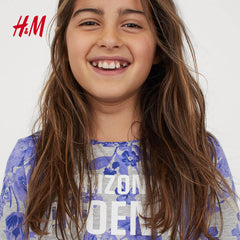 H&M ARIZONA BLUE FLORAL PRINTED TOP