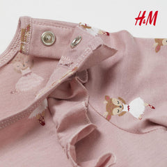 H&M BALLERINAS PRINTED JERSEY DRESS