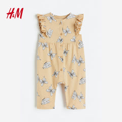H&M BEIGE BUTTERFLY ROMPER SUIT