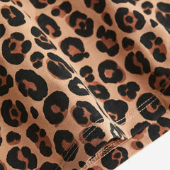 H&M BEIGE LEOPARD PRINTED T-SHIRT