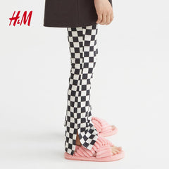 H&M BLACK WHITE CHECKED LEGGING