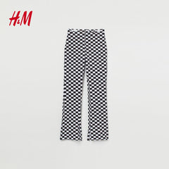 H&M BLACK WHITE CHECKED LEGGING