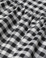 H&M BLACK WHITE CHECKERED COTTON DRESS