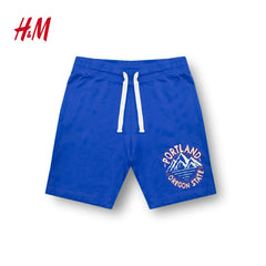 H&M BLUE PORTLAND COTTON SHORTS