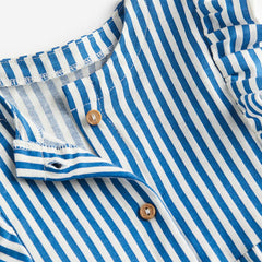 H&M BLUE STRIPED ROMPER SUIT