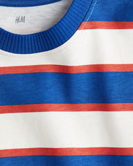 H&M BLUE STRIPED T-SHIRT