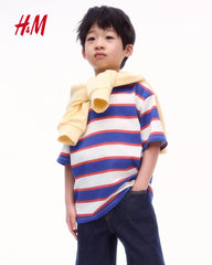 H&M BLUE STRIPED T-SHIRT