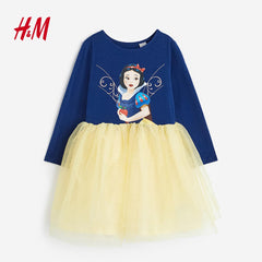 H&M BLUE & YELLOW SNOW WHITE TULLE DRESS