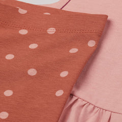 HM BROWN DOTTED COTTON LEGGING