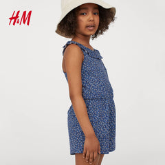 H&M Blue Floral Patterned Romper