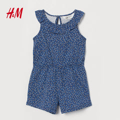 H&M Blue Floral Patterned Romper