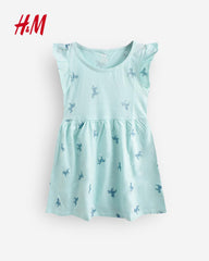 H&M CYAN HORSES PRINTED DRESS