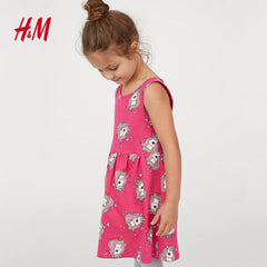 H&M CERISE UNICORNS PATTERENED SLEEVELESS DRESS