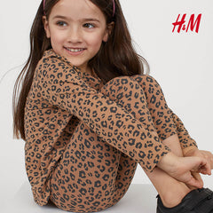 H&M Dark beige Leopard Print 3/4 Leggings