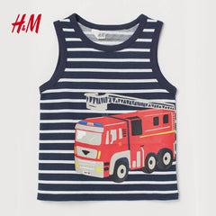H&M FIRE TRUCK PRINTED VEST TOP