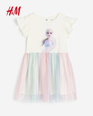 H&M FROZEN GLITTERY TULLE SKIRT DRESS