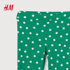 H&M GREEN DOTTED LEGGINGS