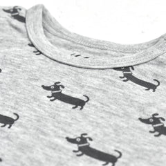 H&M GREY ANIMAL PRINTED BODYSUIT