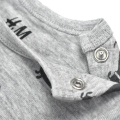 H&M GREY ANIMAL PRINTED BODYSUIT