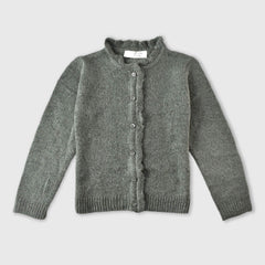 BRANDED DARK GREY CARDIGAN