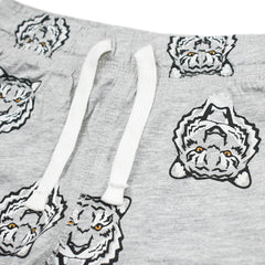 H&M GREY TIGER PRINT COTTON SHORTS