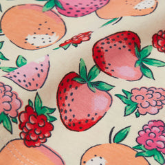 HM LIGHT BEIGE STRAWBERRIES PRINTED JERSEY TOP