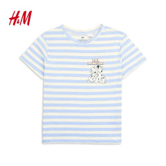 H&M LIGHT BLUE STRIPED DISNEY T-SHIRT