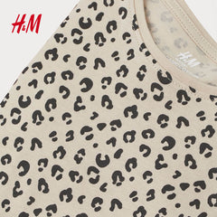 H&M LIGHT BROWN LEOPARDS TSHIRT