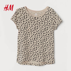 H&M LIGHT BROWN LEOPARDS TSHIRT