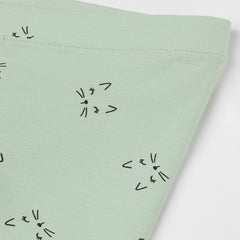 H&M LIGHT GREEN CATS LEGGINGS