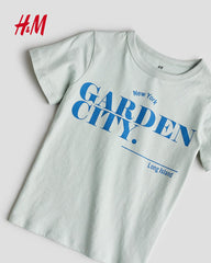 H&M LIGHT GREEN GARDEN CITY T-SHIRT