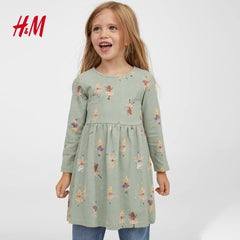 H&M LIGHT GREEN MOUSE BALLERINA DRESS