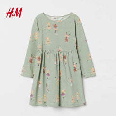 H&M LIGHT GREEN MOUSE BALLERINA DRESS