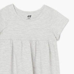 H&M LIGHT GREY ORGANIC COTTON DRESS
