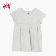 H&M LIGHT GREY ORGANIC COTTON DRESS