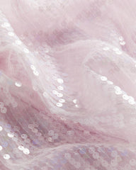 H&M LIGHT PINK FROZEN SEQUINED JERSEY DRESS