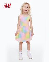 H&M LIGHT PINK GRADIENT COTTON DRESS